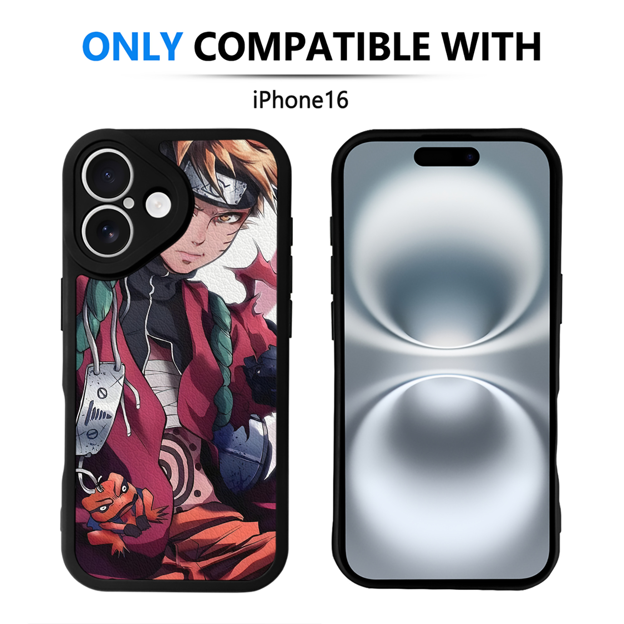 （画像用） NARUTO -ナルト- NARUTO -ナルト- 疾風伝 【iPhone 16シリーズ対応】シリコンスマホケース（レザー調） 材質：シリコン